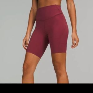 Lululemon Base pace shorts mulled wine
